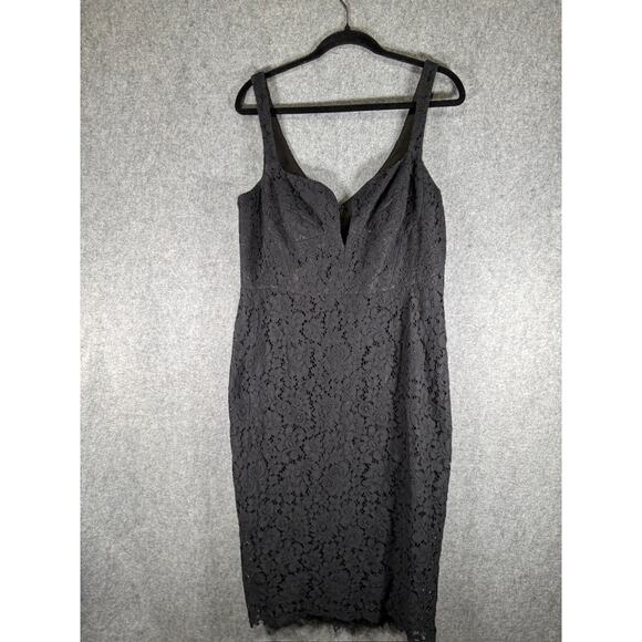 Bardot Dress Women‎ XXL Black Adeline Lace Midi Romantic Sexy Formal Party - Picture 1 of 8